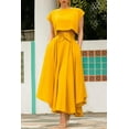 thumbnail image 2 of Womens High Waist Flared Pleated Long Dress Gypsy Maxi Belted Skirt Full Length, 2 of 6