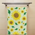 thumbnail image 4 of Soft Hand Fingertip Towels, 2 Pcs Face Bath Towels Sunflowers Leaves Absorbent Washcloths for Bathroom Hotel Kitchen, 30"x15", Absorbent Soft Hand Fingertip Towels, 4 of 6