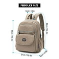 thumbnail image 3 of Gustave Anti-Theft Backpack Purse for Women Small Nylon Travel Rucksack Backpacks Water-Resistant Multi-Pockets Lightweight Casual Daypack Bookbag Shoulder Bag - Khaki, 3 of 8