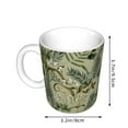 thumbnail image 2 of Yiaed Tropical Plants Green Print Ceramics Coffee,Large Handle Design,Extra Large Tea and Coffee Cup for Office and Home Mugs, 2 of 6