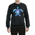thumbnail image 2 of Sea Turtle Tie Dye Art Animal Lover Unisex Crewneck Graphic Sweatshirt, Black, 4XL, 2 of 3