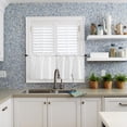 thumbnail image 6 of Half Window Curtain 36 Inches Long, Pure White Window Treatment Curtain Drapes, Simple Solid Color Small Tier Curtains for Bathroom Over Sink, 27.5"x36", 2 Panels, 6 of 7