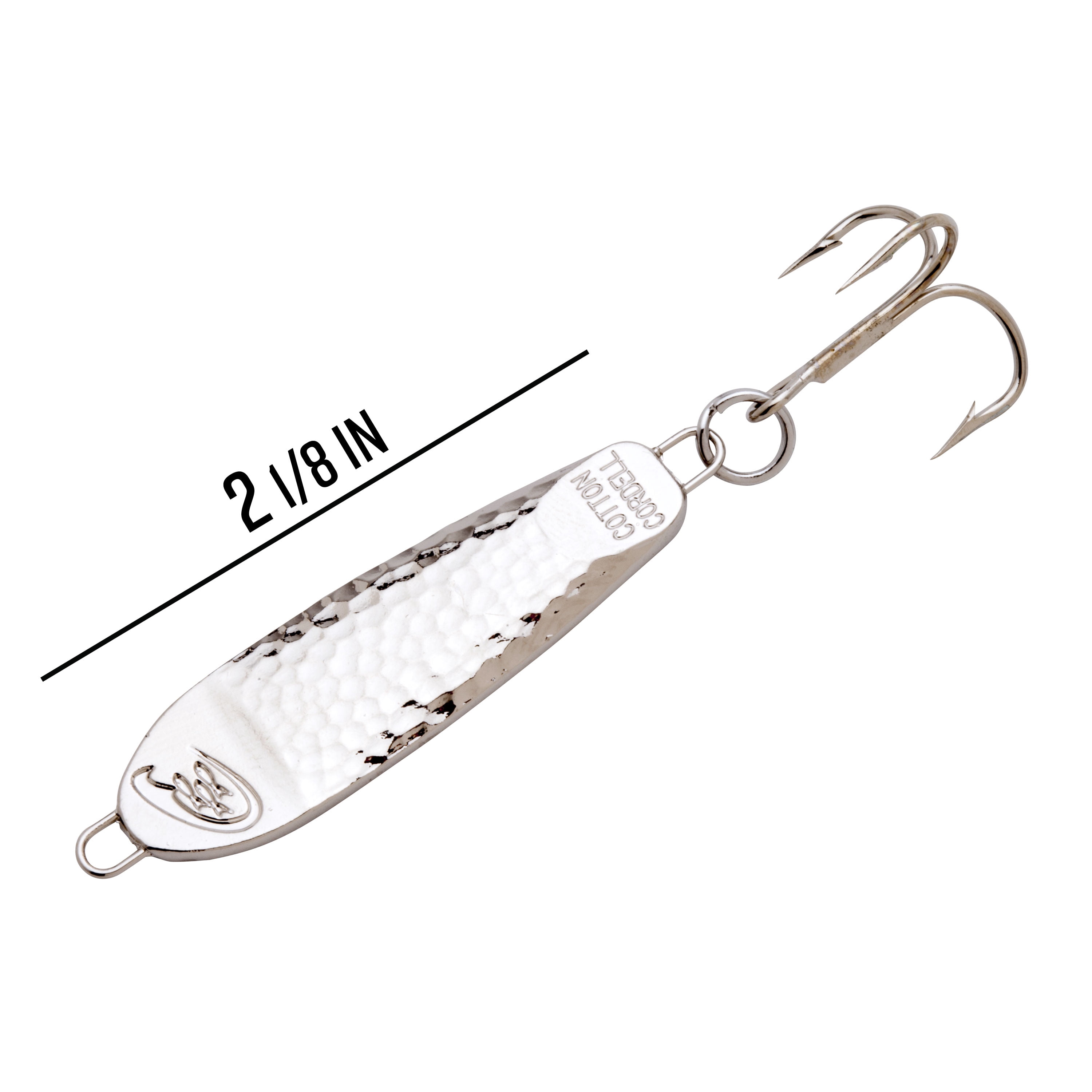 (2 pack) Cotton Cordell Spoon Sinker Chrome 2 1/8" 1/2 oz.