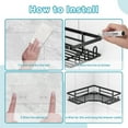 thumbnail image 5 of Vtopmart Corner Shower Caddy, 5 Pack No Drill Adhesive Shelves, Wall Mounted Bathroom Organizer, Black, 5 of 6