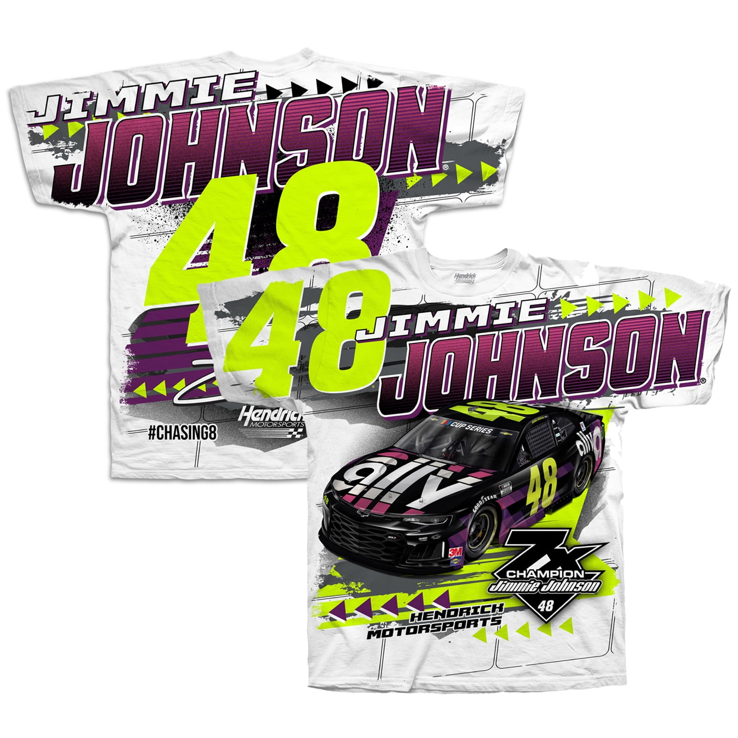 Hendrick Motorsports Jimmie Johnson Hendrick Motorsports Team Collection Ally Total Print T Shirt White Walmart Com Walmart Com