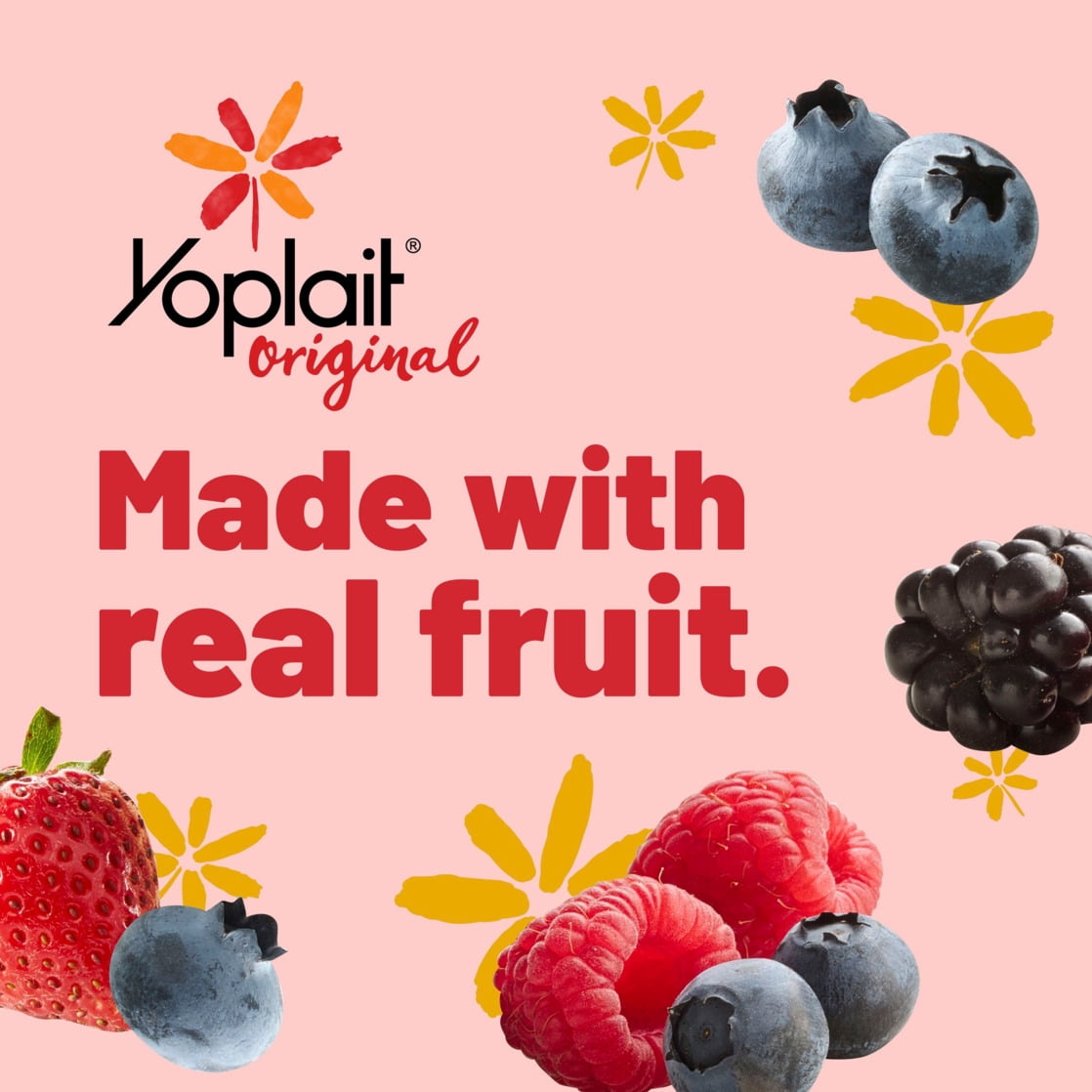Yoplait Original Low Fat Yogurt Variety Pack, 8 Yogurt Cups, 48 oz