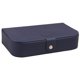 thumbnail image 3 of Estuche de almacenamiento de joyas de cuero sintético, caja de viaje para pulseras, anillos y brazaletes. Azul, 3 of 9