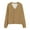 Khaki, variant on Womens V Neck Button Down Cardigan Cozy Soft Plush Oversized Longline Open Front Sweater