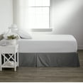 thumbnail image 2 of ienjoy Home Gray Ruffled Microfiber Bed Skirt, Queen, 2 of 3