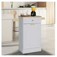 wangc123 20.5'' Wooden Tilt Out Trash Can for Kitchen Island