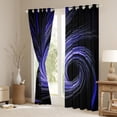 thumbnail image 3 of Castle Fairy Blue Stripes Curtains Pack Of 2 (42X84 Each) for Teens Men Women,Abstract Geometric Curtains Blackout,Minimalist Lines Bedroom Curtains,Luxury Bedroom Decor, 3 of 6