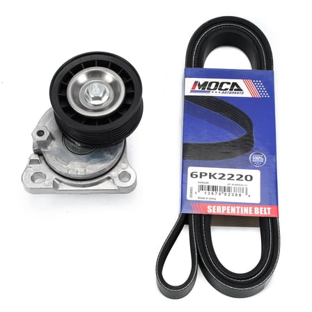 MOCA AUTOPARTS Serpentine Belt Drive Component Kit Fit for 2010-2013 Ford Transit Connect 2.0L & 2007-2011 Ford Focus 2.0L