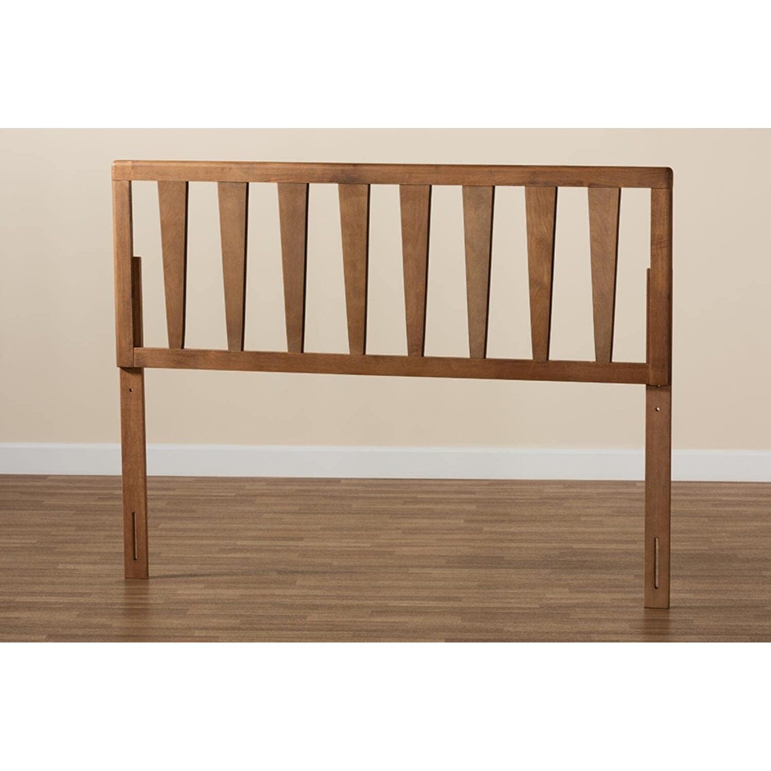 Baroque Beauty Headboard - Elegant Ash Walnut Finish, Wood Construction, Classic Design for Timeless Bedroom Style