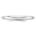 thumbnail image 2 of Auriga Fine Jewelry 14K White Gold 2.5mm Half-Round Women's Wedding Band Size- 7.5, 2 of 5