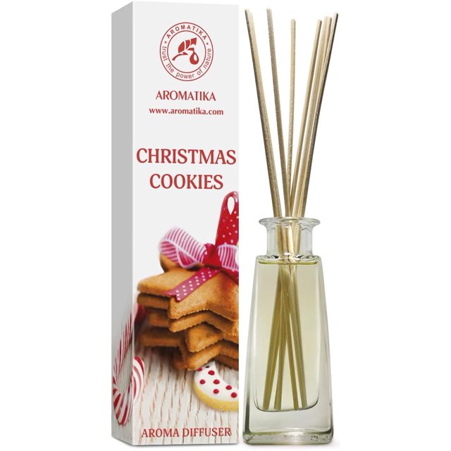 Christmas Cookies Reed Diffuser 100ml - Home Fragrance Made with Nice Oils - Great Idea for Mom, Dad, Wife or Husband - Best for Aromatherapy