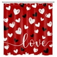 thumbnail image 7 of HVEST Red Valentines Day Shower Curtain, Romantic Sweet Love Heart Shower Curtain - Valentine's Day Bathroom Decor, Waterproof Polyester Fabric, Includes 12 Hooks, 72x72 Inches, 7 of 7