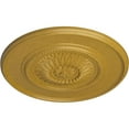 thumbnail image 3 of 41 1/8"OD x 2 1/2"P Large Floral Ceiling Medallion, Hand-Painted Iridescent Gold, 3 of 6
