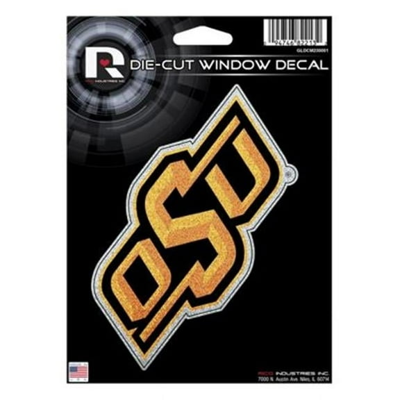 Collegiate GLDCM230001 Bling Die Cut Window Decal - Oklahoma State