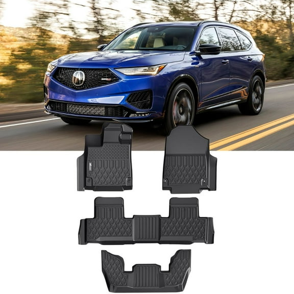 Nilight TPE Floor Mats for Acura MDX 2022 2023 2024 2025 All Weather Custom Fit Heavy Duty Floor Liners
