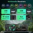 thumbnail image 4 of Car Stereo Single Din with CarPlay Android Auto, 4 Inch Touch Screen MP5 Player, Bluetooth FM Mirror Link Backup Camera, 4 of 8