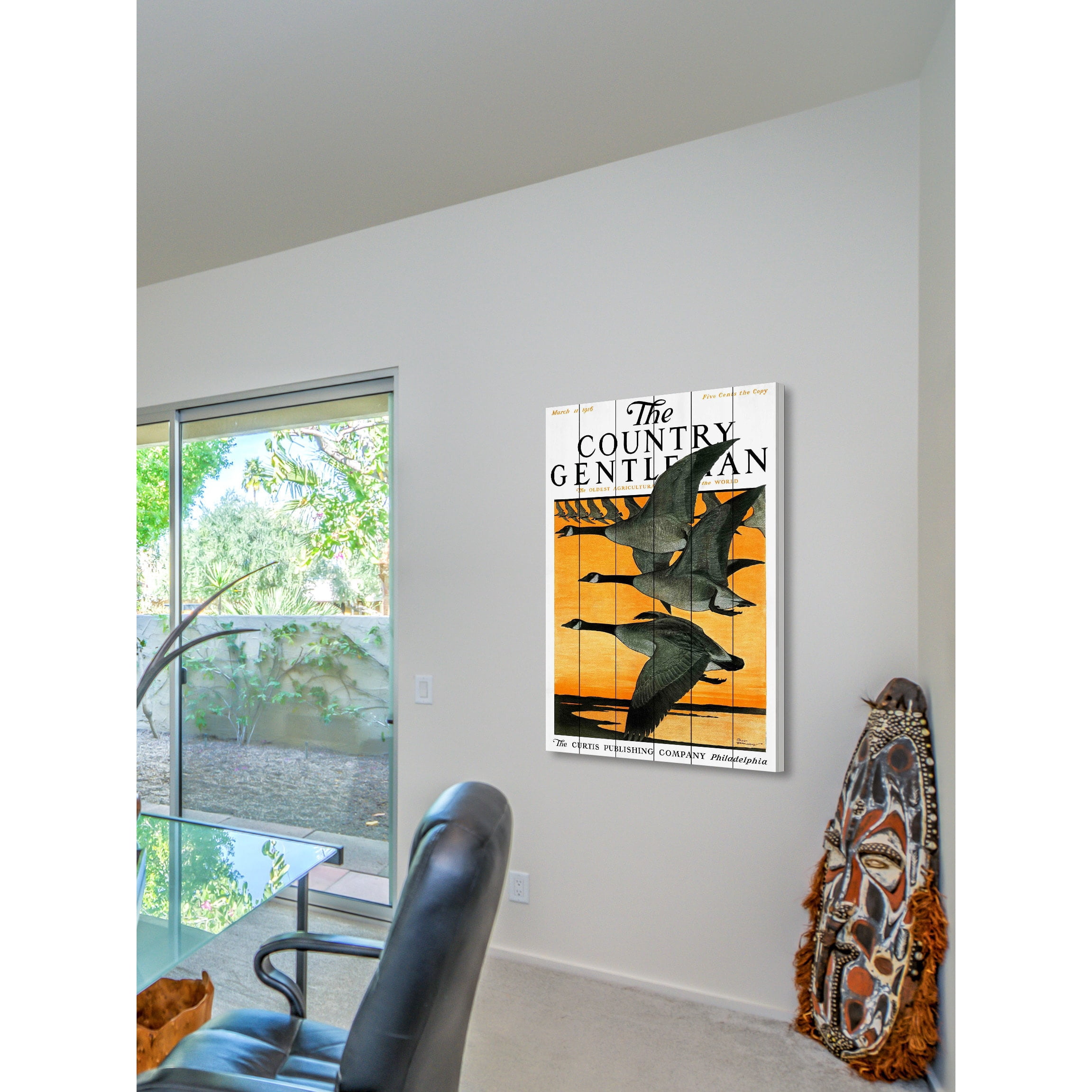 Marmont Hill "CG Geese" Painting Print on White Wood
