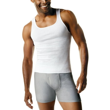 Hanes Men's White Tagless Extreme Value Bonus 12 Pack Comfortsoft Tank Undershirt