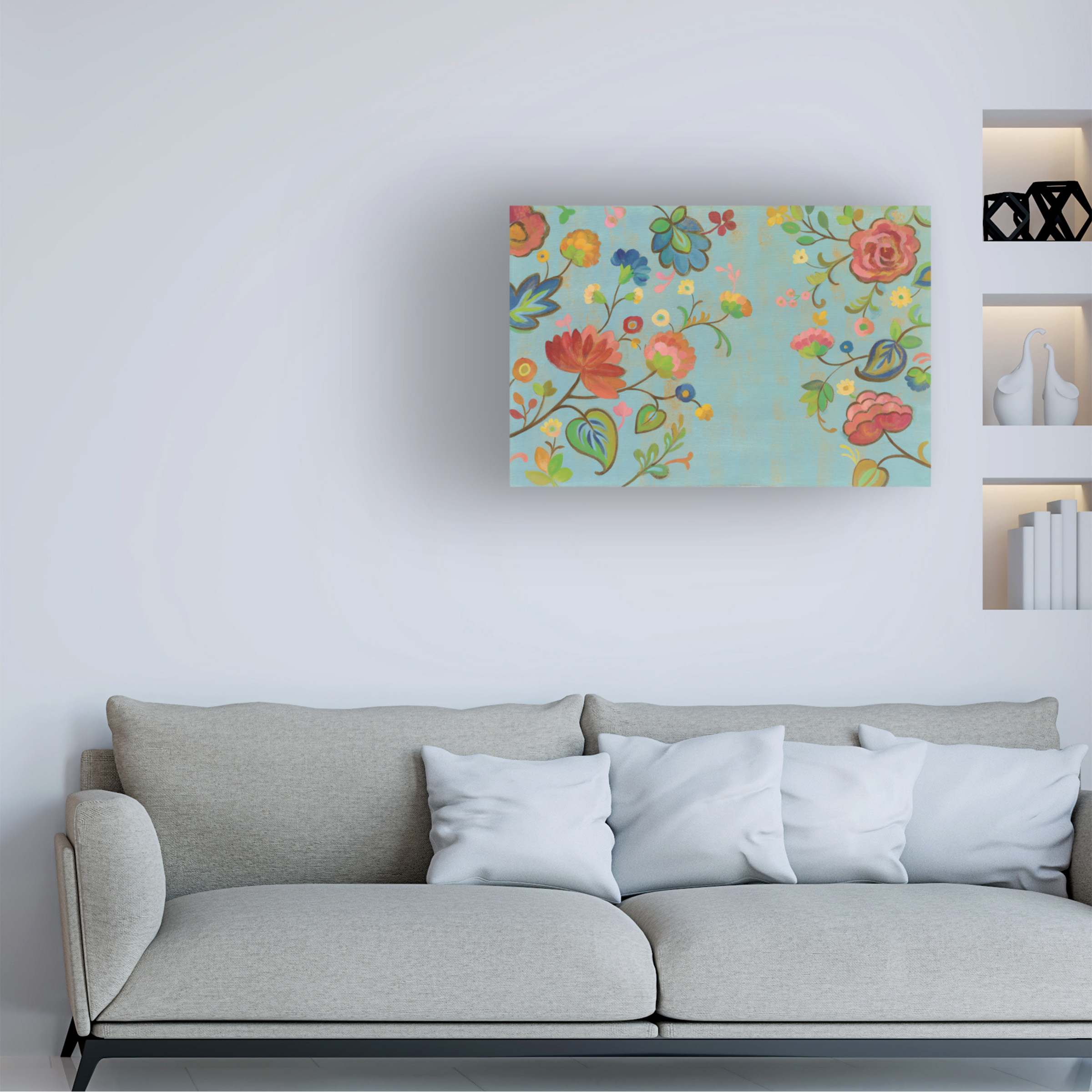 Trademark Fine Art 'Folk Song Floral' Canvas Art by Silvia Vassileva