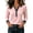 Pink #1, variant on Long Sleeve Shirts for Women Denim Collar Trim Patchwork Tops Comfy Collared Casual Work Blouses, L