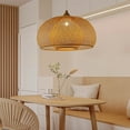 thumbnail image 3 of UEEYAC Japandi Home Decor Bamboo Ceiling Lamp Woven Rustic Pendant Lighting, 3 of 15