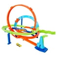 thumbnail image 7 of Hot Wheels Action Loop Cyclone Challenge Track Set with 1:64 Scale Toy Car, Easy Storage, 7 of 7