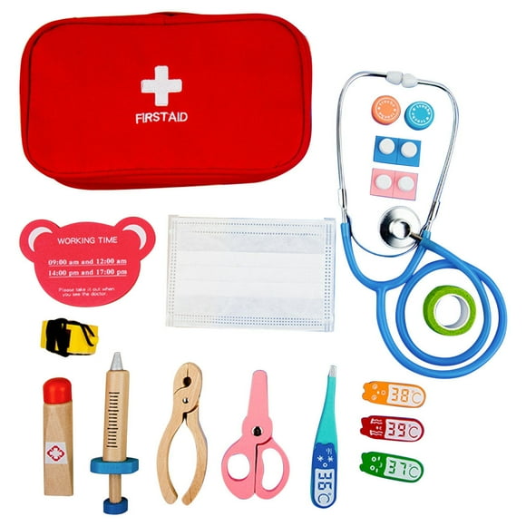 17PCS Medical Kit Doctor Nurse Dentist Pretend Roles Play Toy Set Kids Game Gift