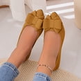 thumbnail image 6 of Women's Chic Bow Flat Pumps Pointed Toe Ballet Flats Office Work Business Casual Dress Shoes Comfy No Heel,36, 6 of 7
