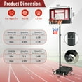 thumbnail image 4 of Costway Panier de Basketball pour Enfants, Système de Panneau Arrière Portable avec Rangement pour Ballons à Hauteur Réglable, 4 of 10