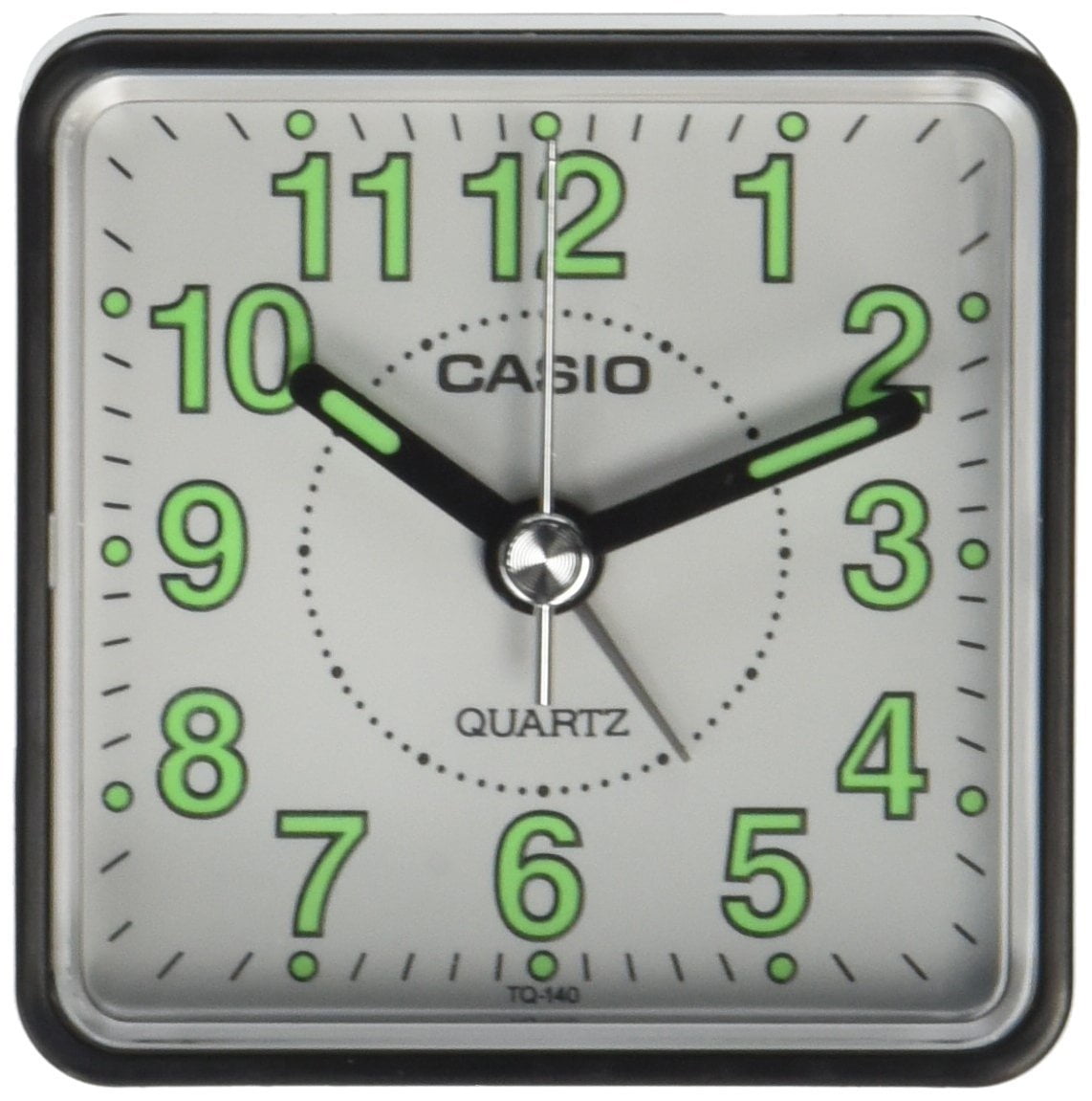Casio TQ140 Travel Quartz Analogue Bedside Desk Beep Wake Up Alarm Clock White 