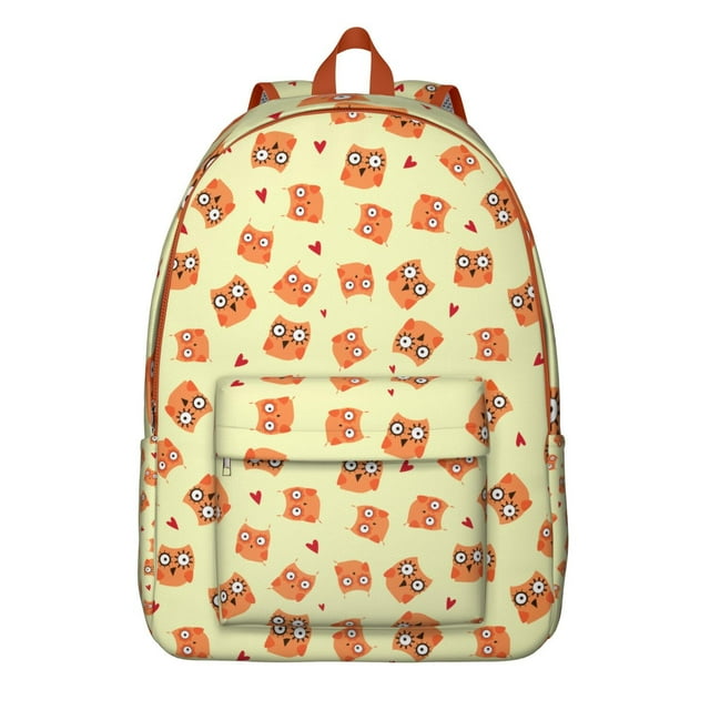 Big Eyes Owl Backpack – Cute Snowy Owl Cartoon Pattern Bookbag for Travel, School, and Outdoor Adventures