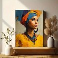 thumbnail image 6 of Stretched African Woman Portrait Canvas Afrocentric Ethnic Home Living Room Wall Art Decor, 6 of 8
