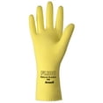 thumbnail image 1 of Unsupported Latex Gloves, 10, Natural Latex, Flock Lined, Yellow | Bundle of 2 Dozen, 1 of 1
