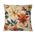 thumbnail image 3 of Designart "Garden of Autumn Flowers in Beige and Red" Vintage Printed Throw Pillow, 3 of 5