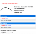 thumbnail image 2 of Brake Hose - Compatible with 1950 - 1957 Nash Rambler 1951 1952 1953 1954 1955 1956, 2 of 2