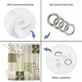 thumbnail image 4 of Spring Floral Shower Curtain, Waterproof Shower Curtains for Bathroom, Yellow Flowers Botanical Patchwork Grid Bohemia Washable Fabric Bathtub Curtain Set Bath Decor with 12 Hooks Standard 72"x72", 4 of 8