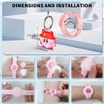 thumbnail image 6 of AirTag Children's Bracelet and Necklace，2 Pack MOWYEOK Waterproof Adjustable Air Tag Bracelet for Kids and Hidden Air Tag Necklace, Compatible with AirTag Location Tracking Case（Kirby）, 6 of 7