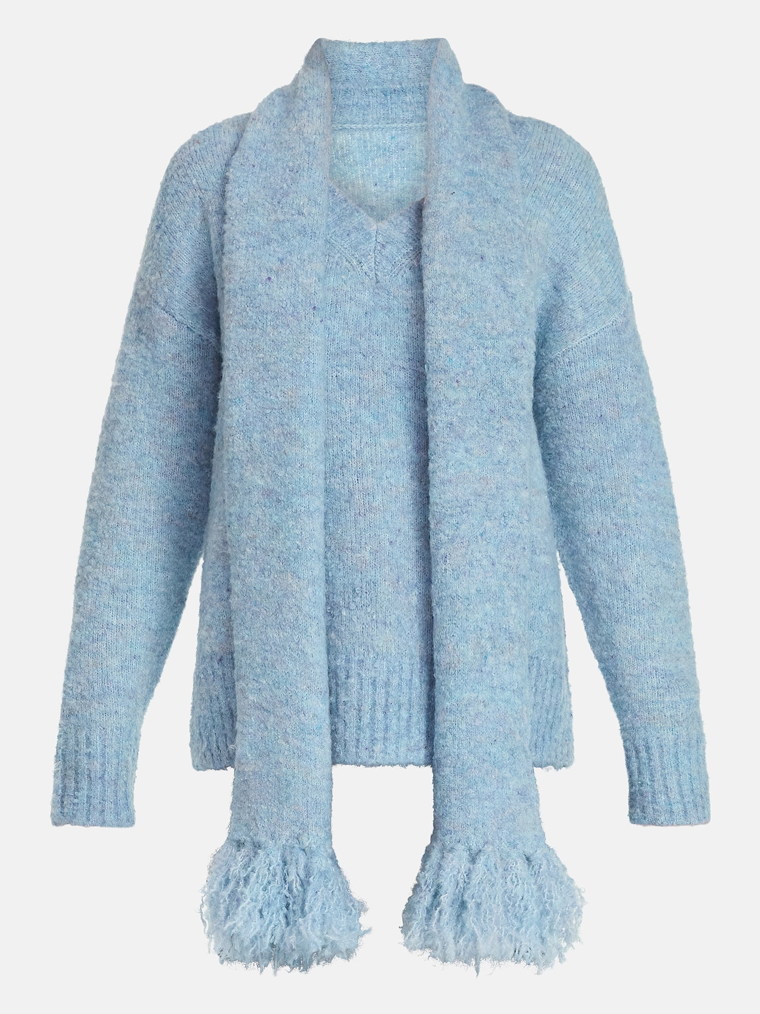 99 Jane Street Women's and Women's Plus Boucle Sweater and Scarf Set, Midweight, 2-Piece, Sizes XS-4X