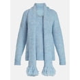 thumbnail image 5 of 99 Jane Street Women's and Women's Plus Boucle Sweater and Scarf Set, Midweight, 2-Piece, Sizes XS-4X, 5 of 5