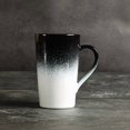 thumbnail image 1 of Tazas de café de cerámica degradada en blanco y negro de alta temperatura: tazas for beber de gran capacidad de 400 ml, sin plomo ni cromo, perfectas for desayuno, leche, avena y agua, 1 of 3