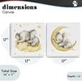 thumbnail image 3 of Stupell Industries Eclectic Sleeping Elephant Moon and Clouds 2pc Canvas Art Set, 17 x 17 each, by LSR Design Studio, 3 of 7