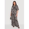 thumbnail image 2 of Women's Plus Size Geometric Print Wide Leg Pull On Pants, 2 of 4
