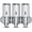 Silvery Set of 3, variant on CZQ 3 in 1 Chamber Wall Mounted Bathroom Shower Pump Dispenser Dispensers for The Shower Shampoo and Conditioner Dispenser Shower Dispenser 3 Chamber no Drill(17.6 oz Triple Colourless)
