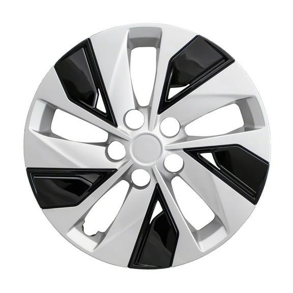 Coast To Coast IWC53816SB Wheel Cover; 16 Inch; 5 Split Spoke; Silver/ Black; Plastic; Set Of 4