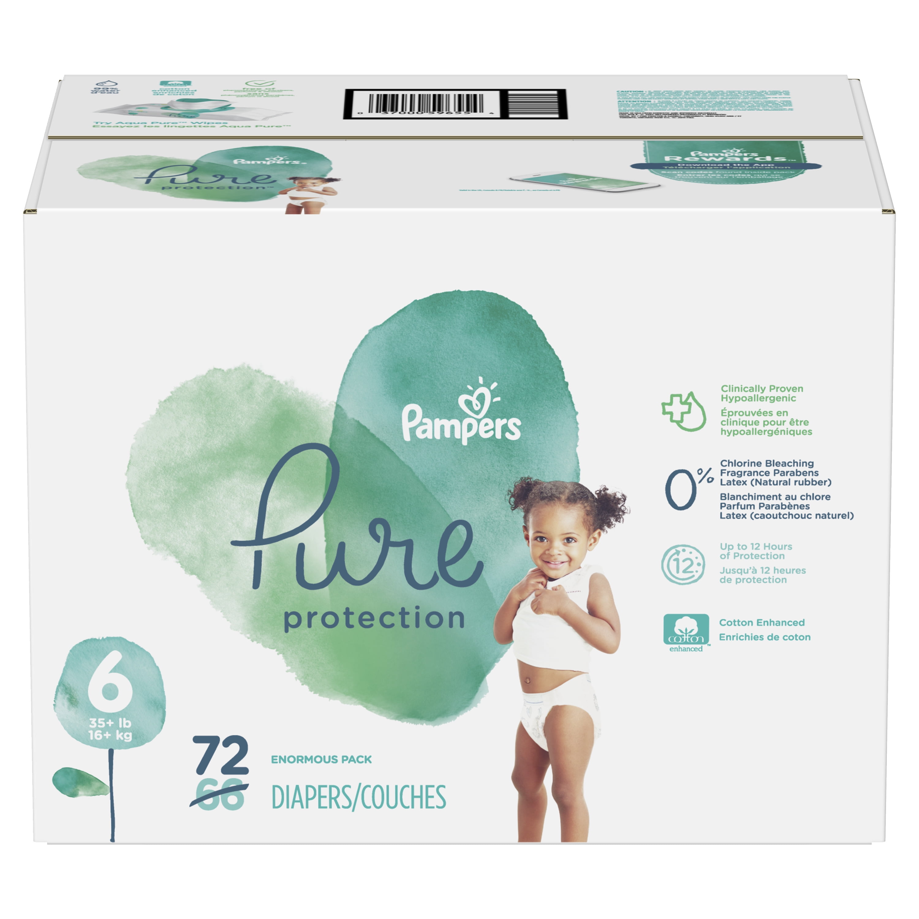 pampers new baby diapers 72
