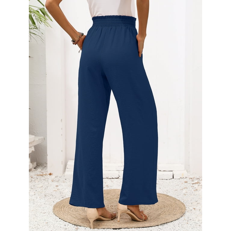 Chiclily High Waisted Palazzo Pants, Wide Leg with Pockets